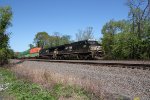 NS 7632 and 8008 take an intermodal train through Cove PA